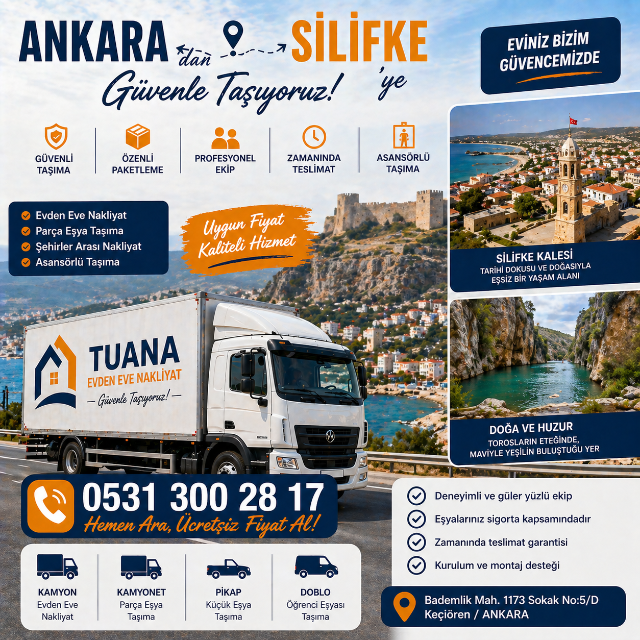 ankaar mersin silifke evden eve nakliyat