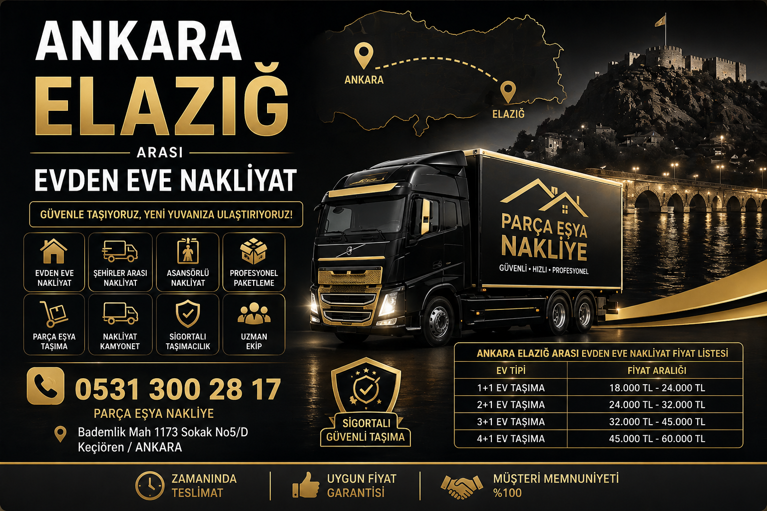 ankara elazig arasi nakliyat