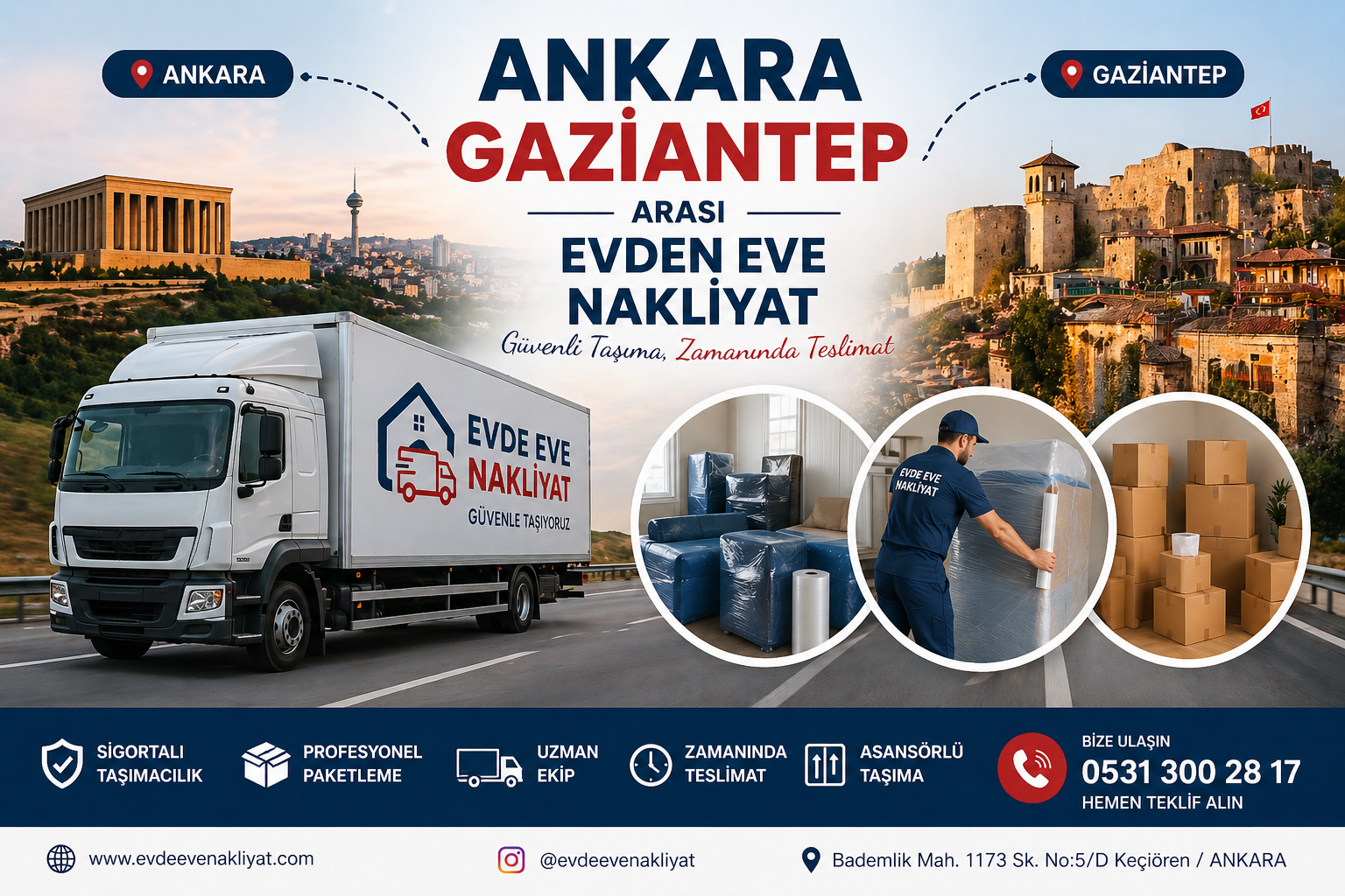 ankara gaziantep evden eve nakliyat