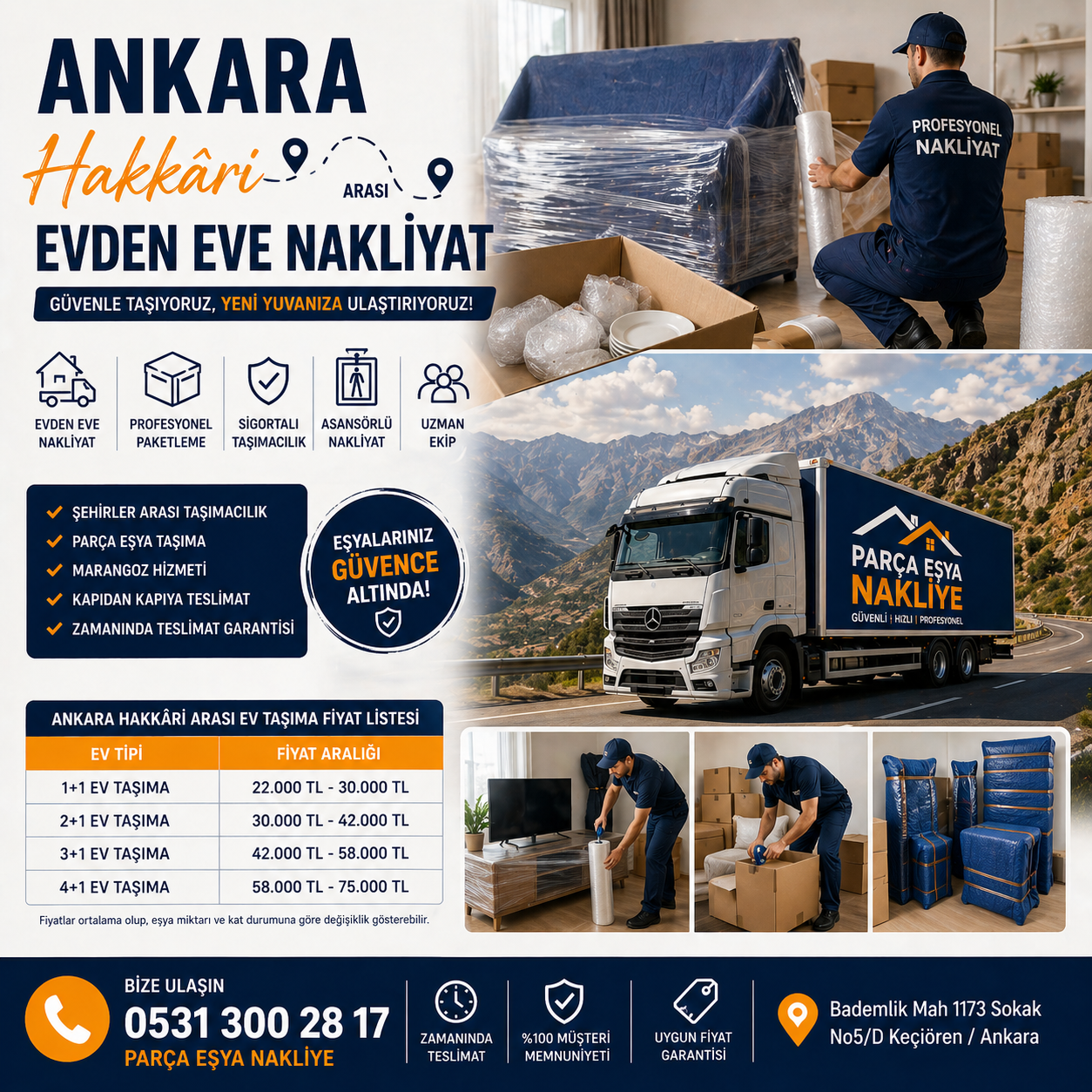 ankara hakkari arasi nakliyat