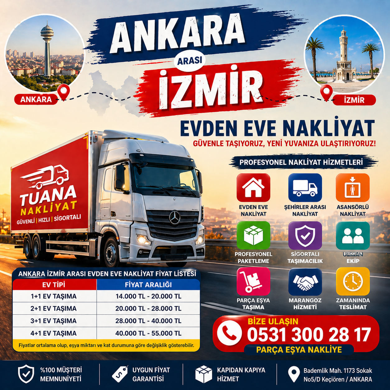 ankara izmir arasi nakliyat