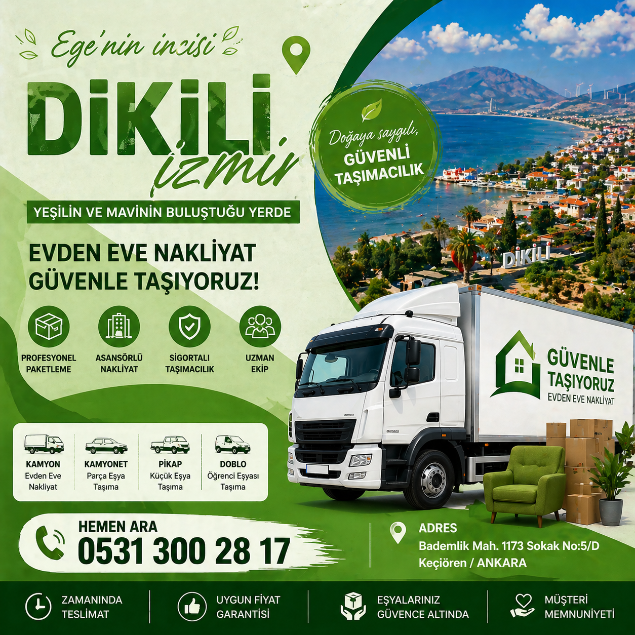 ankara izmir dikili evden eve nakliyat