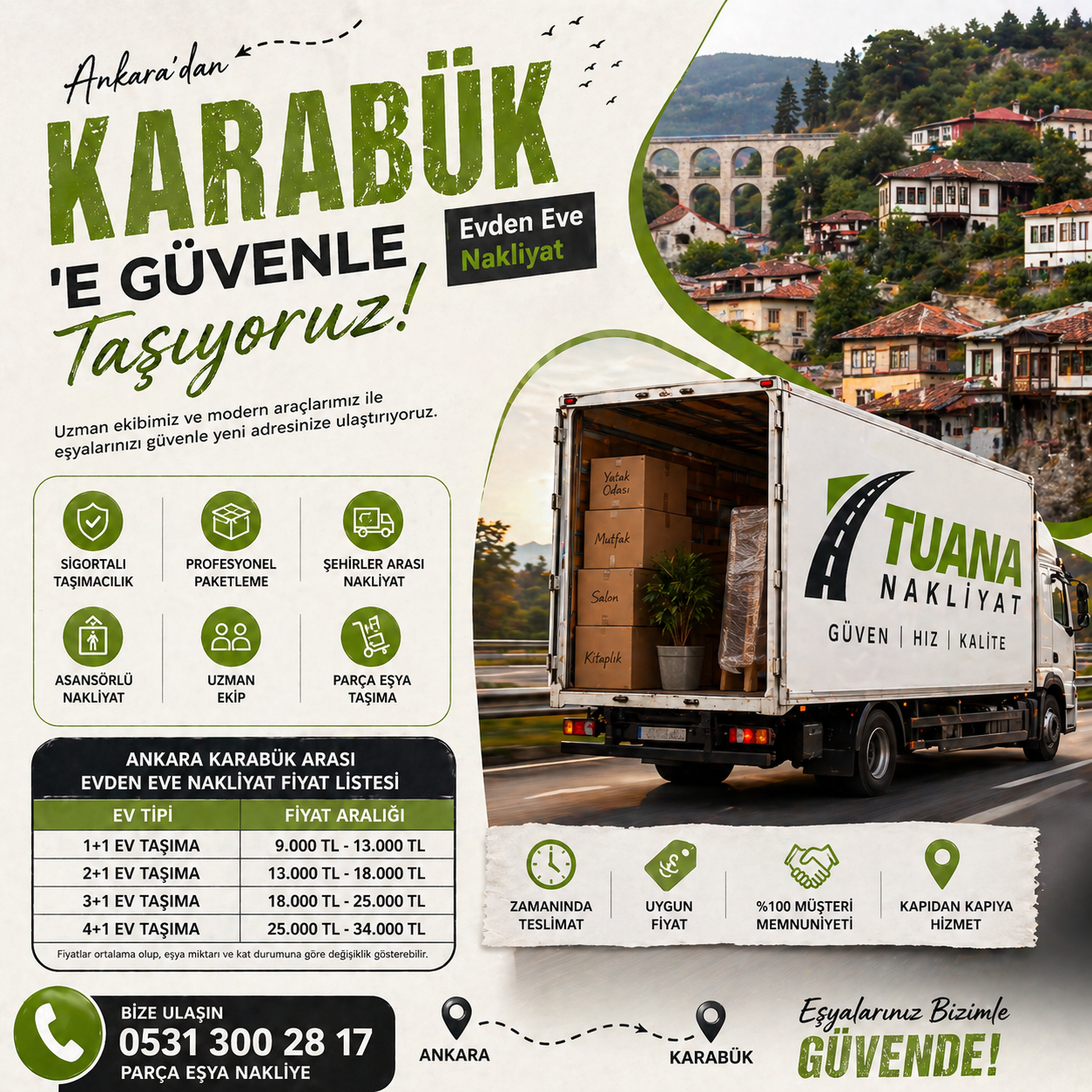 ankara karabuk arasi nakliyat