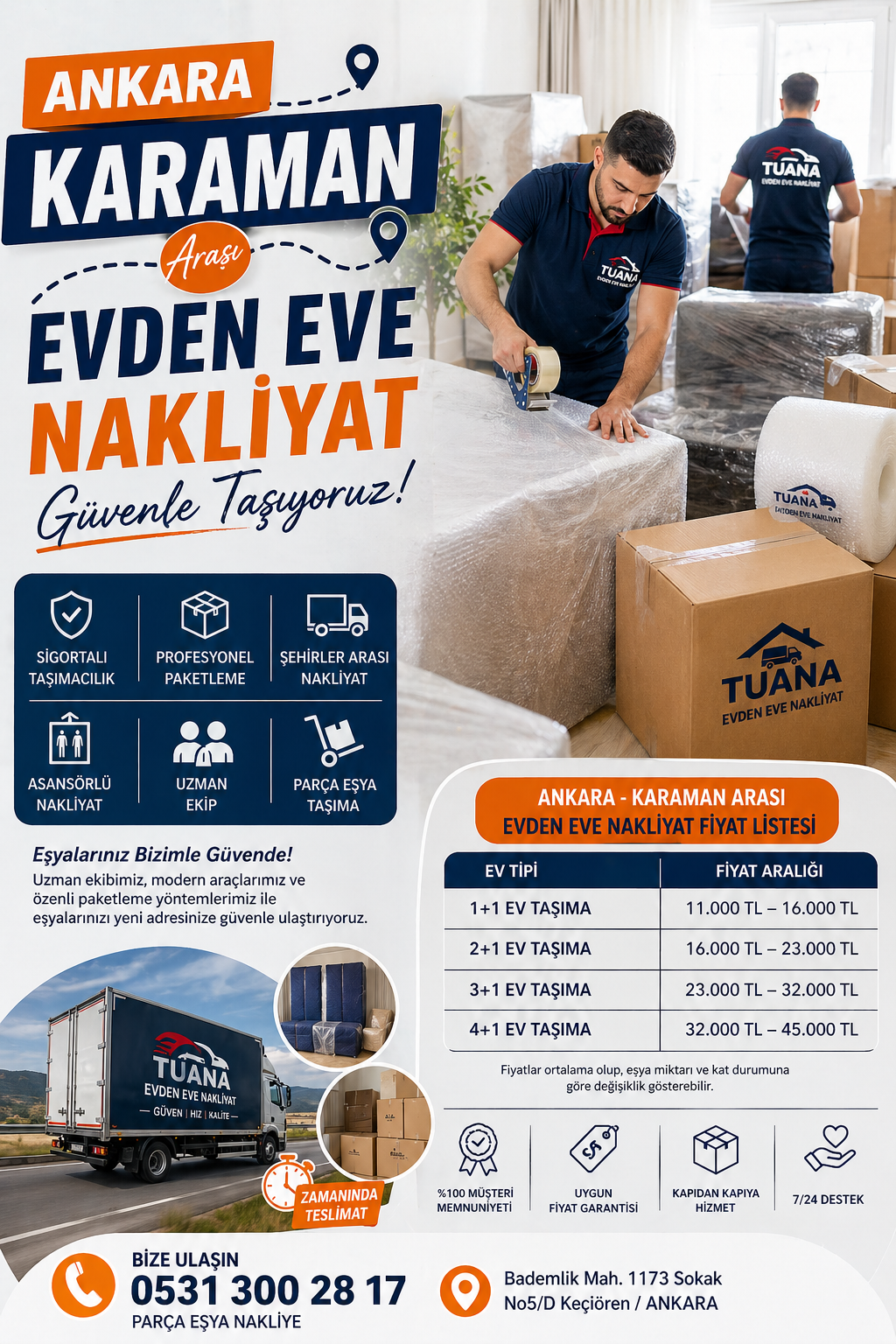 ankara karaman arasi nakliyat
