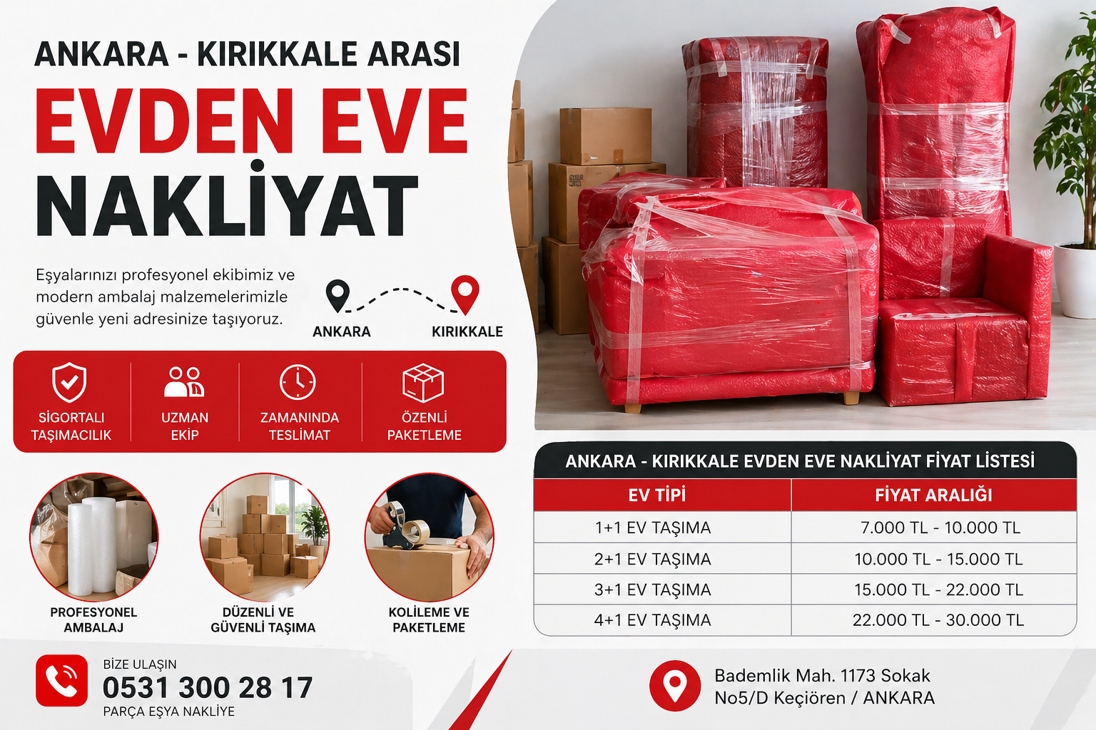 Ankara Kırıkkale Evden Eve Nakliyat 2 ankara kirikkale arasi evden eve nakliyat