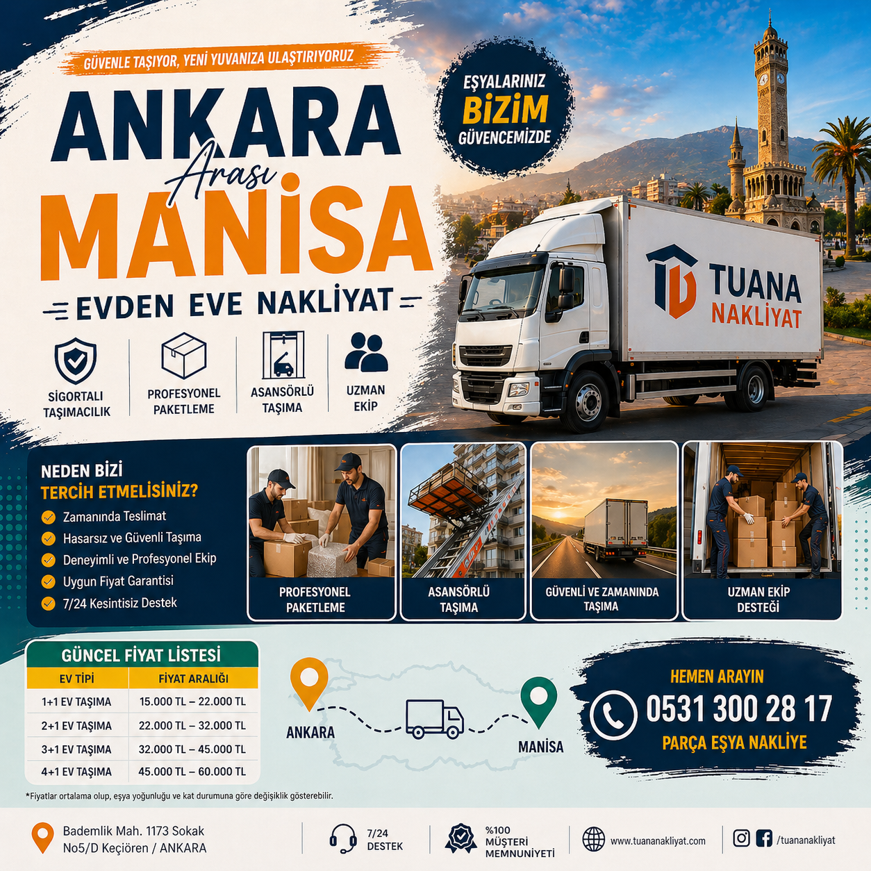 ankara manisa arasi evden eve nakliyat