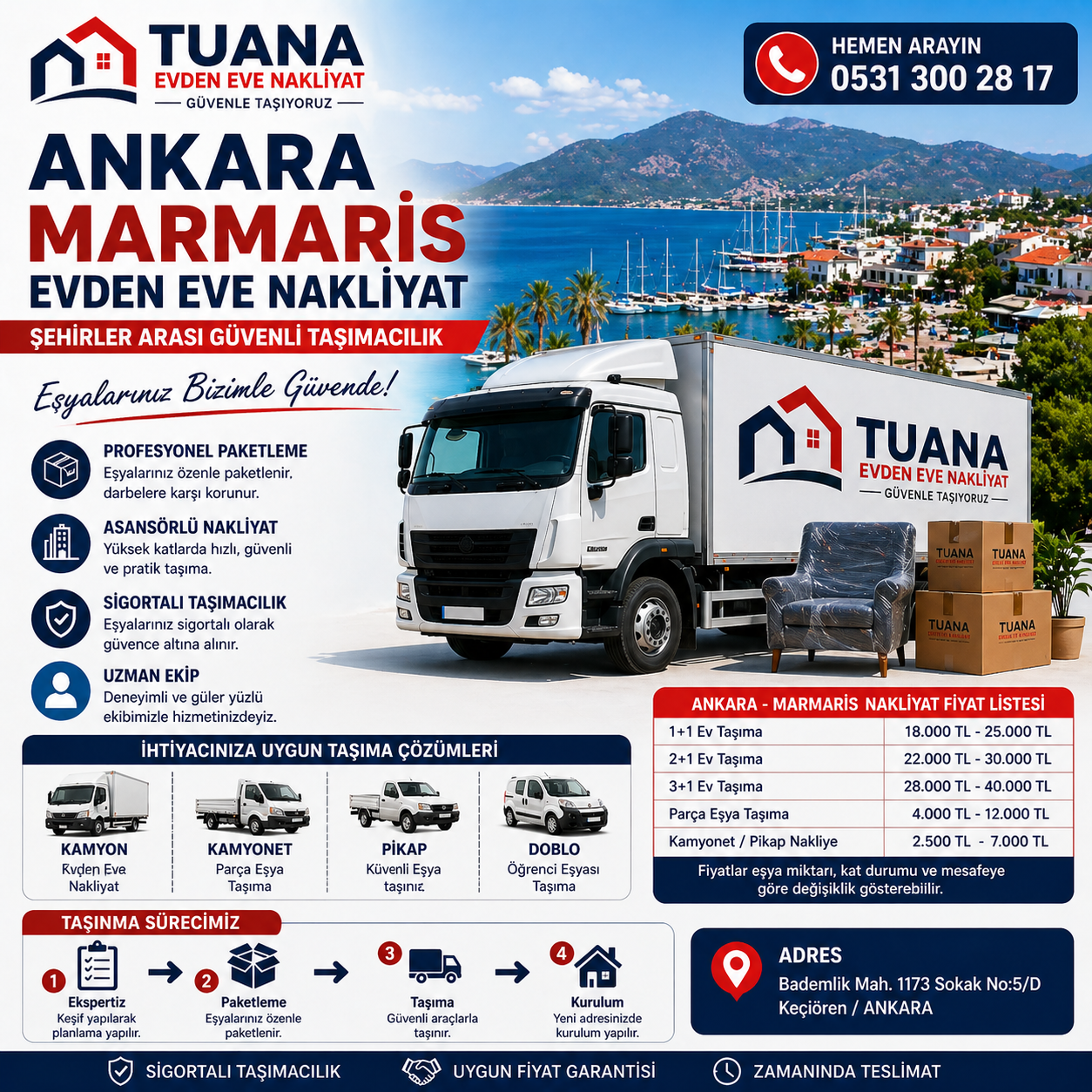 ankara marmaris evden eve nakliyat