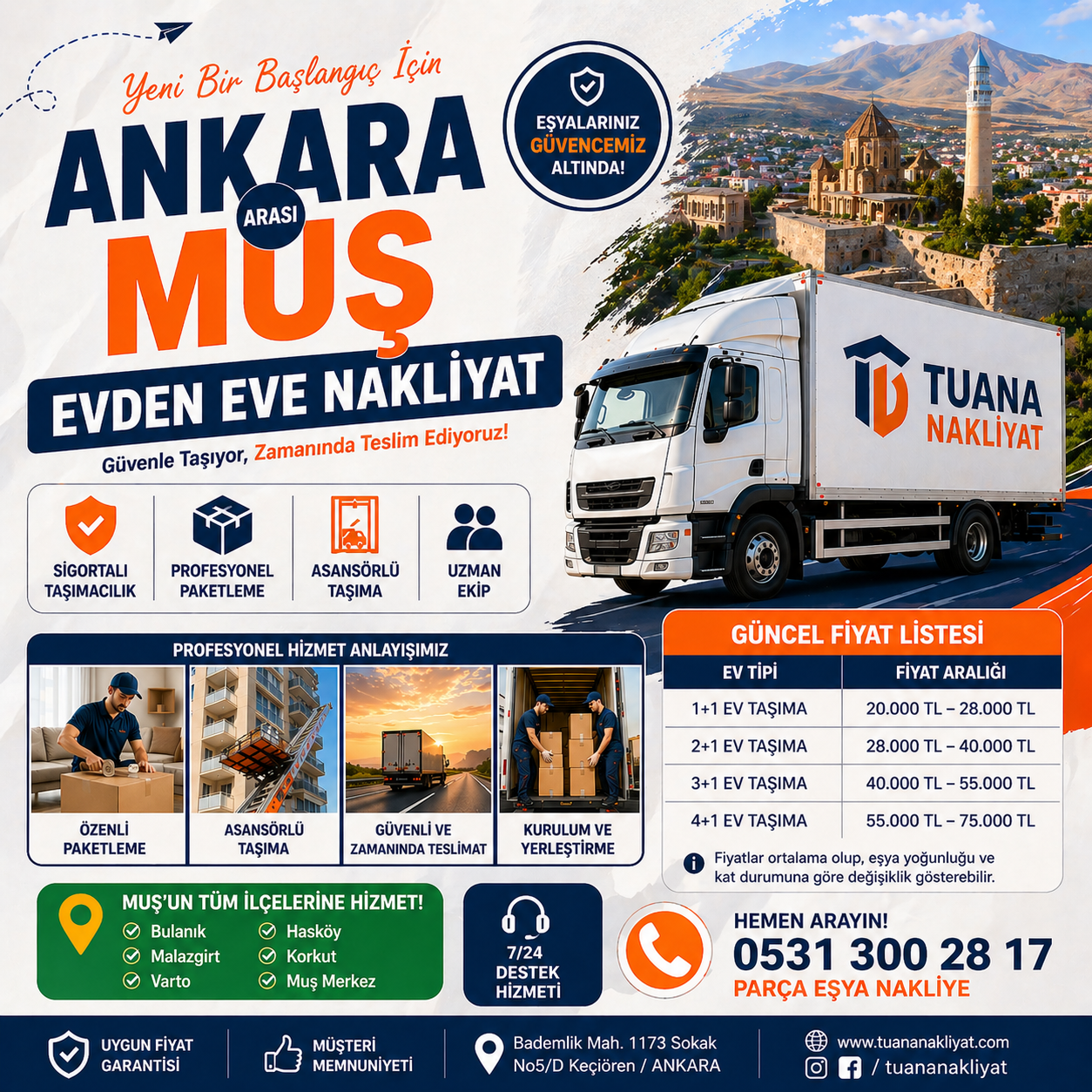 ankara mus arasi evden eve nakliyat