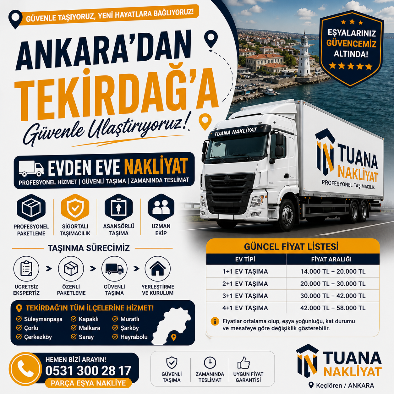 Ankara Tekirdağ Evden Eve Nakliyat 2 Ankara Tekirdag Arasi Evden Eve Nakliyat