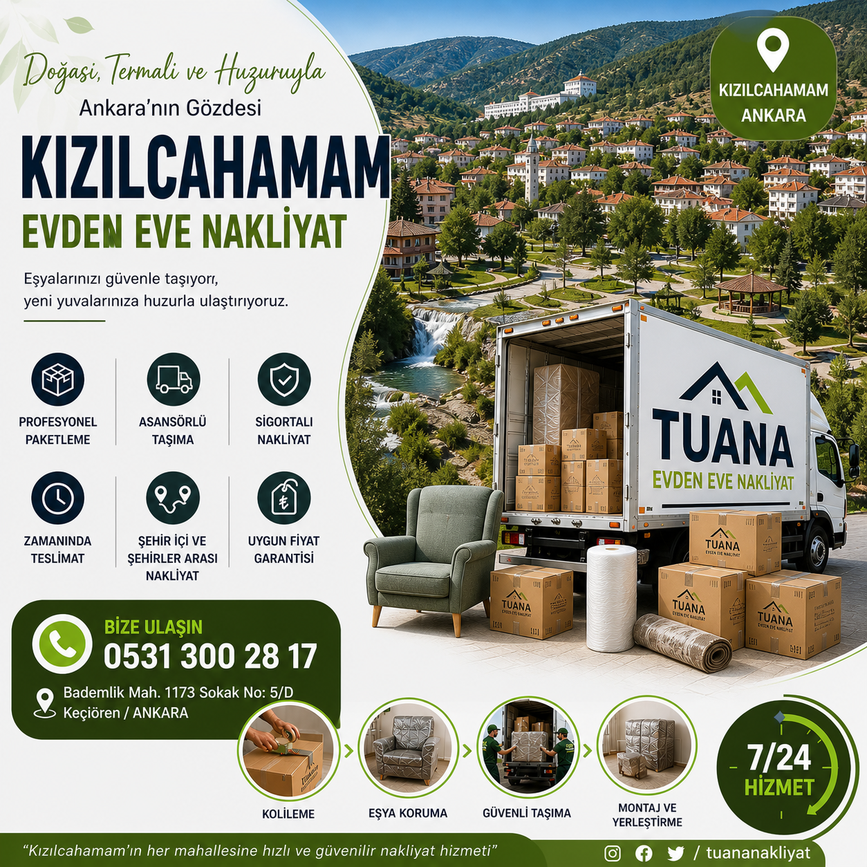 ankara kizilcahamam evden eve nakliyat